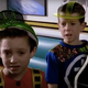 An incredibly young Elijah Wood and John Thornton wearing what the '80s mistook for 2015 fashion in Back to the Future II